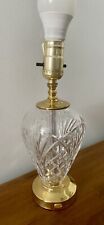 Waterford Marlow Small Crystal Lamp, Brass Base, DuPont Seal, Waterford Mark picture