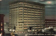 The Anson Mills Building at Night, El Paso, Texas TX - c1910 Vintage Postcard picture