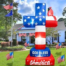 OurWarm 8FT 4th of July Inflatable Memorial Day Inflatables Outdoor Decoratio... picture
