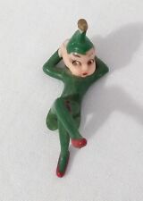 Vintage Plastic Reclining Pixie Elf Figurine Lying on Back picture
