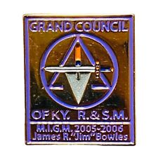 Grand Council Of Ky R&SM MIGM 2005 2006 Lapel Pin Badge James R Bowles Mason 167 picture