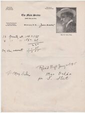 RARE Advertising Billhead - Signed 1915 Max Orlin Artist Photographer Buffalo NY picture