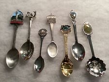 7 Vintage Collector Teaspoons picture