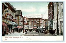 1905 Scene on Main Street, Pawtucket Rhode Island, RI Postcard picture