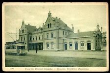 ARGENTINA Rosario Postcard 1910s Cordoba Train Station Tram picture