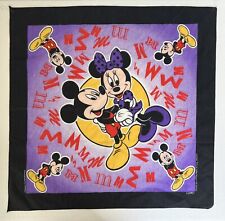 Vintage Disney Mickey & Minnie Mouse Bandana J&A Woronowicz Made in USA picture
