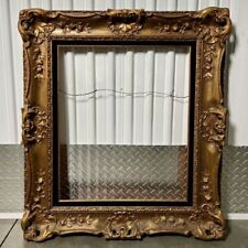 Vintage Hollywood Regency Solid Wood Ornate Picture Frame 20x24 Victorian Gold picture