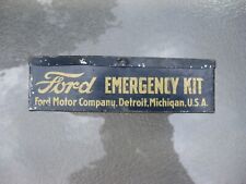 Vtg Model A Ford Model T Ford Emergency Kit Tin Metal Blue Box Orig Accessory picture