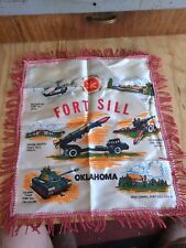 Vtg 1950s Fort Sill - Oklahoma Front Pillow Sham Cover picture