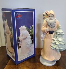 Vintage Victorian Style Santa Porcelain Revolving Musical Figure 9in In Box  picture