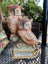Vintage 1973 Lionstone Whisky Screech Owls Porcelain Decanter picture