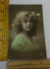 Bonne Fete young girl looking Woman Paris France 1910s Real Photo Postcard RPPC picture