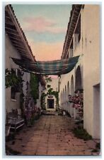 Santa Barbara California CA Postcard El Paseo De La Guerra 1934 Vintage Antique picture