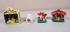 Lot Of 4 Miniature Nativity Scenes Christmas Holiday Decorations picture