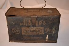 Vintage Antique Mayo's Cut Plug Tobacco Tin Lunch Pail Box picture