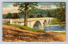 Salem MO-Missouri, Bridge over Current River, Vintage Postcard picture