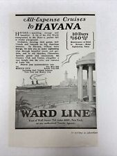 1926 WARD LINE Havana All Expense Cruises Print Ad Steamship Magazine Cut Out picture