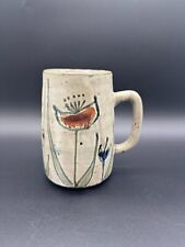 Vintage Otagiri Flower Mug Cup Speckled Stoneware MCM 5” Height picture