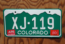 1980 COLORADO License Plate # XJ - 119  NICE ORIGINAL picture