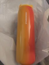 NEW STARBUCKS 16 Oz. ORANGE & PINK OMBRÉ STAINLESS VACUUM INSULATED TUMBLER picture