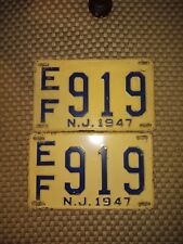 1947 New Jersey License Plate Antique Vintage Collectable Rat Rod picture