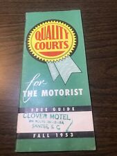 Santee South Carolina Route 301 Clover Motel Quality Courts Guide X91 picture