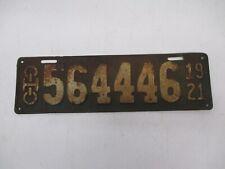 1 Vtg Antique 1921 Ohio License Plate #564446 Metal 15.75