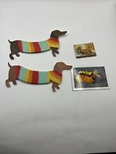 Lot Of 4 Dachshund Themed Fridge Magnets  picture