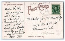 1908 To The Loved Ones Far Away Flowers Pinto North Dakota ND DPO Postcard picture