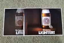 1983 Pabst Brewing Co.  LIGHT and LIGHTER Beer Poster 26.5