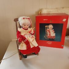 Vintage Santa's Best Animated Collectible Mrs Claus Rocking Chair Original Box picture