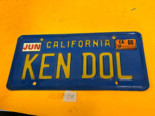 Vintage California Blue & Yellow License Plate -Personalized 