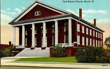 1930'S. FIRST BAPTIST CHURCH, HERRIN, ILL. POSTCARD 1A27 picture