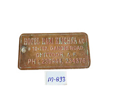 Vintage Hotel Hari Krishna Andhra Pradesh Room No. 207 Key Brass Badge M893 picture