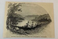 1886 magazine engraving ~ VIEW ON THE ALLEGHENY home of Indian Chief Cornplanter picture