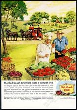 1964 Red Coach Grill restaurant stagecoach farm chef farmer art vintage print ad picture