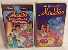 Aladdin Lot of 2 Disney RARE Black Diamond & Masterpiece VHS Factory SEALED New picture