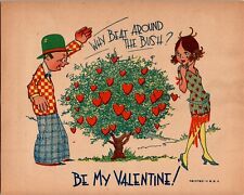 Vintage 1920s Valentine Retro Greeting Hearts Antique Love Roaring Twenties picture