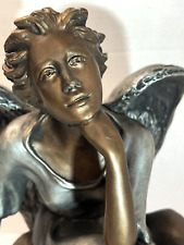 Alice Heath Austin Sculpture Thinker Angel Wings Cloud Nativity Art Decor Statue picture