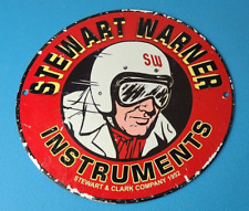 Vintage Stewart Warner Sign - Collectibles Gas Pump Auto Porcelain Sign picture