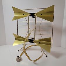 Vintage UHF TV ANTENNA Retro ANALOG BAND CHANNELS Copper Brass Mid Century  picture