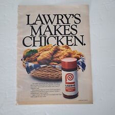 Vintage Print Ad Lawry's Makes Chicken seasoned salt clipping 1985 picture