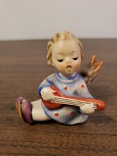 Vintage Hummel Goebel Figurine Candle Holder Angel  with Lute W. Germany picture
