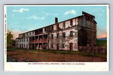 Monterey CA- California, Old Washington Hotel, Advertisment, Vintage Postcard picture