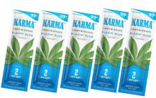 5 Pack KARMA Rolling Paper Organic Wrap  - Blazin Blue Flavor 10 Wraps Total picture