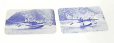 VINTAGE WATER AIRPLANE CARDS AIRCRAFT LOT OF 2 AVIATION picture