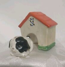 Vintage Salt And Pepper Shakers Occupied Japan DOGGIE IN DOGHOUSE  picture