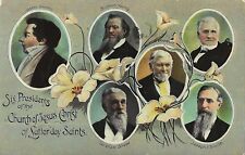 Postcard Six Presidents of Church of Jesus Christ of Latter Day Saints LDS 1912 picture