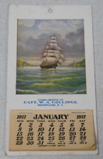1911  Captain W.A. Collings Watertown New York calendar picture