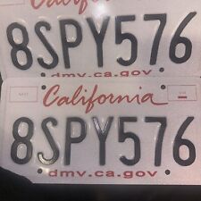 California Two Metal License Plates picture